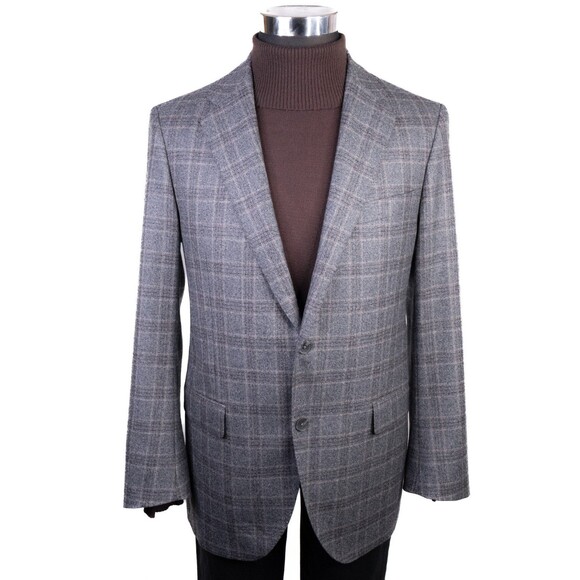 Paul Betenly Men's Sport Coat Jacket Blazer Sz 42R Windowpane Wool 2-Button - Picture 2 of 12